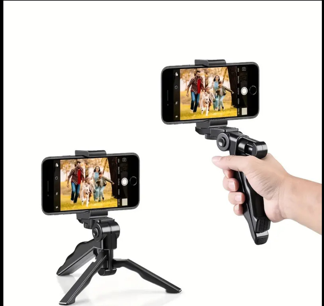 360° Anti-Shake Phone Tripod Mount - Portable Adjustable Smartphone Holder for Live Streaming & Photography | Perfect Gift for Content Creators